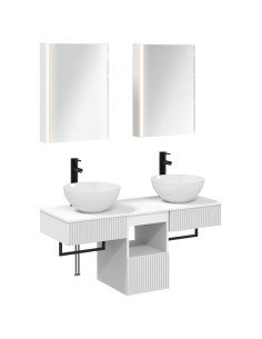Set di Armadi da Bagno 5 pcs Bianco 43 x 11,5 x 60,5 cm