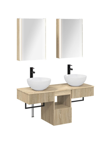 Set di Armadi da Bagno 5 pcs Rovere Sonoma 43 x 11,5 x 60,5 cm
