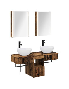Set di Armadi da Bagno 5 pcs Legno antico 43 x 11,5 x 60,5 cm