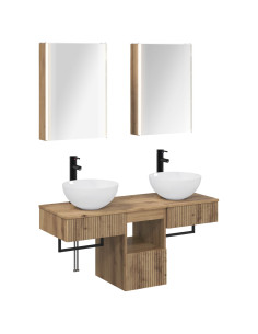 Set di Armadi da Bagno 5 pcs Rovere Artigianale