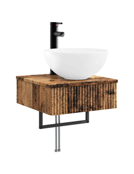 Set di Armadi da Bagno 5 pcs Legno antico 40 x 10,5 x 60,5 cm