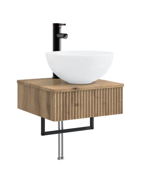 Set di Armadi da Bagno 5 pcs Rovere Artigianale