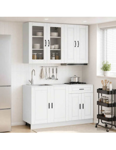 Unità Cucina PORTO 4 pcs Bianco Legno ingegnerizzato