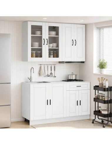 Unità Cucina PORTO 4 pcs Bianco Legno ingegnerizzato