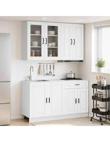 Unità Cucina PORTO 4 pcs Bianco Legno ingegnerizzato