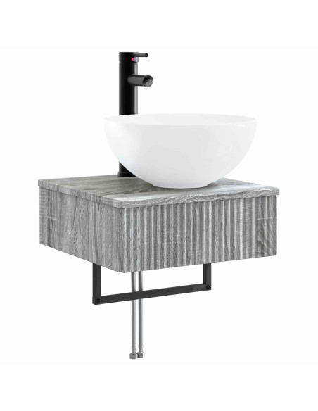 Set di Armadi da Bagno 5 pcs Sonoma grigio 43 x 16 x 62,5 cm
