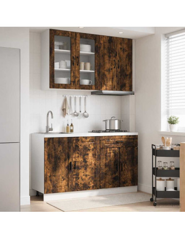 Unità Cucina PORTO 4 pcs Rovere Fumo Legno ingegnerizzato