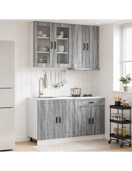 Unità Cucina PORTO 4 pcs Sonoma grigio Legno ingegnerizzato