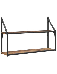 Scaffale da parete A parete Legno antico 80 x 21 x 51 cm