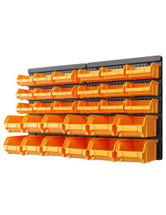 Kit Contenitori 32 pz con Pannelli a Parete Giallo e Nero 2