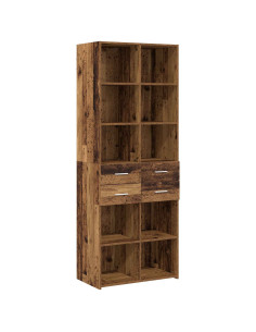 Libreria Legno antico 30 x 42.4 x 185.2 cm