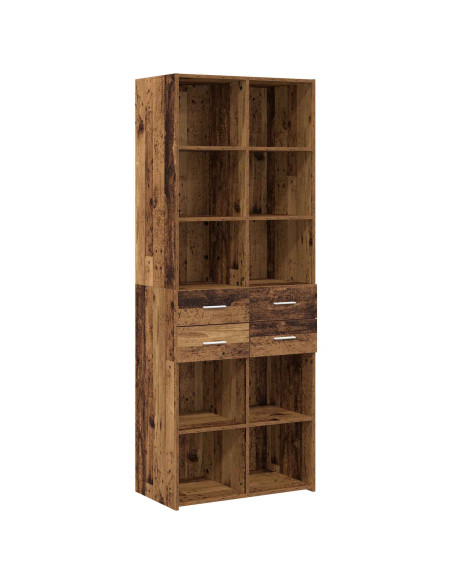 Libreria Legno antico 30 x 42.4 x 185.2 cm