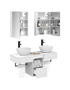 Set di Armadi da Bagno 5 pcs Bianco 43 x 11,5 x 60,5 cm 2