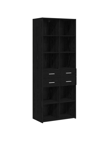 Libreria Rovere nero 30 x 42.4 x 185.2 cm