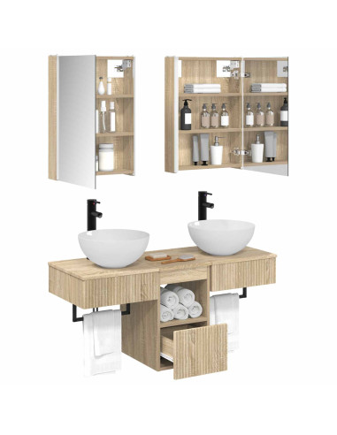 Set di Armadi da Bagno 5 pcs Rovere Sonoma 43 x 11,5 x 60,5 cm