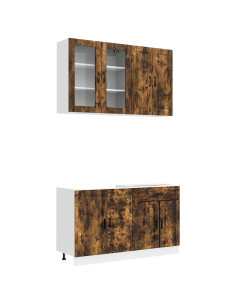 Unità Cucina PORTO 4 pcs Rovere Fumo Legno ingegnerizzato 2
