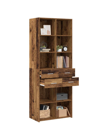 Libreria Legno antico 30 x 42.4 x 185.2 cm