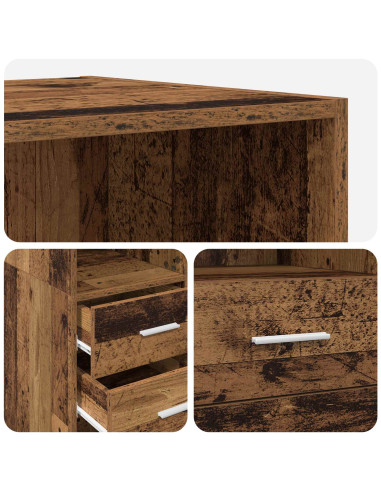 Libreria Legno antico 30 x 42.4 x 185.2 cm
