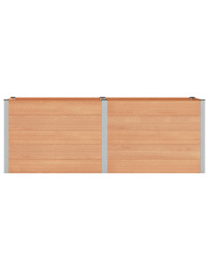 Letto rialzato da giardino Marrone 250 x 100 x 91 cm 2