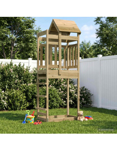 Torre da Gioco Marrone Legno Impregnato Solido
