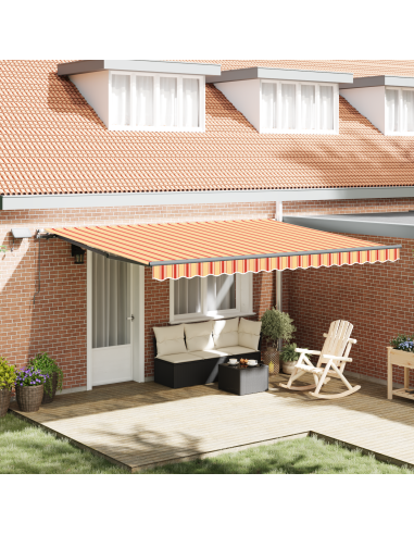 Tenda retrattile Giallo e Arancione 450 × 350 cm