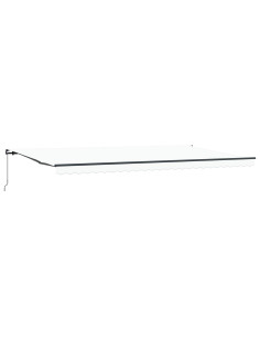 Tenda retrattile Bianco 600 × 350 cm Poliestere e Alluminio 2