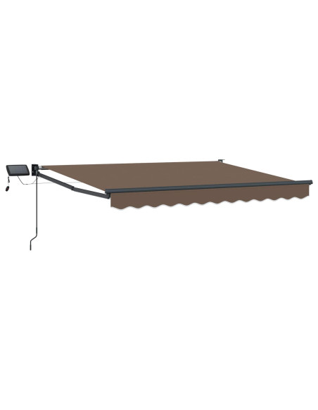 Tenda retrattile manuale con LED Tortora