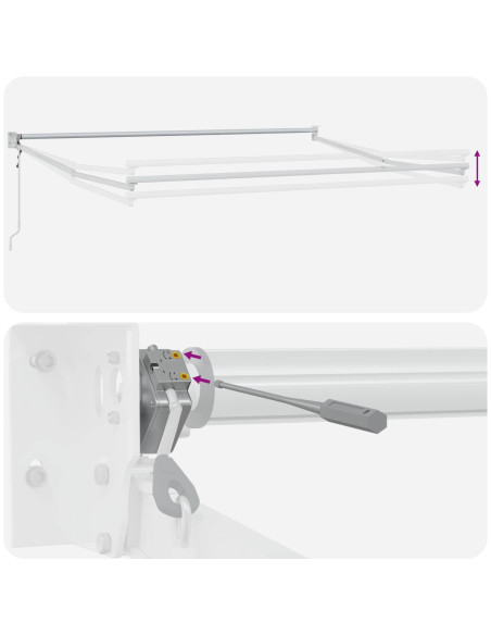 Tenda da Sole Tortora 2,5 x 2 m Poliestere e Metallo