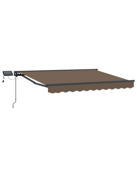 Cornice per Tenda Manuale con LED Tortora 2,5 x 2 m