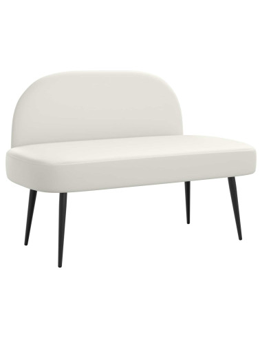 Panchina imbottita con schienale Bianco 110 x 60 x 76 cm