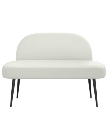 Panchina imbottita con schienale Bianco 110 x 60 x 76 cm