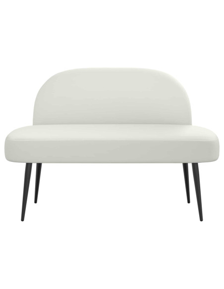 Panchina imbottita con schienale Bianco 110 x 60 x 76 cm