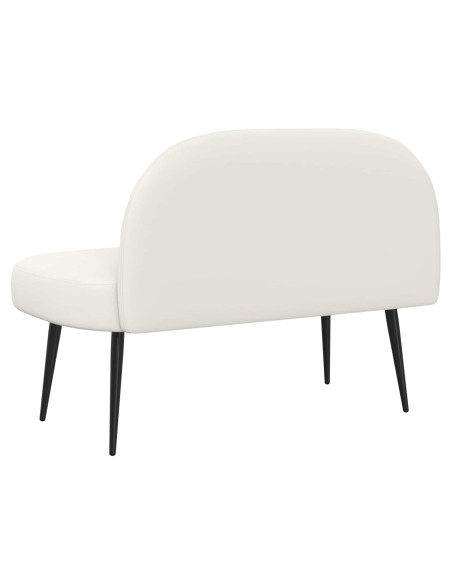 Panchina imbottita con schienale Bianco 110 x 60 x 76 cm