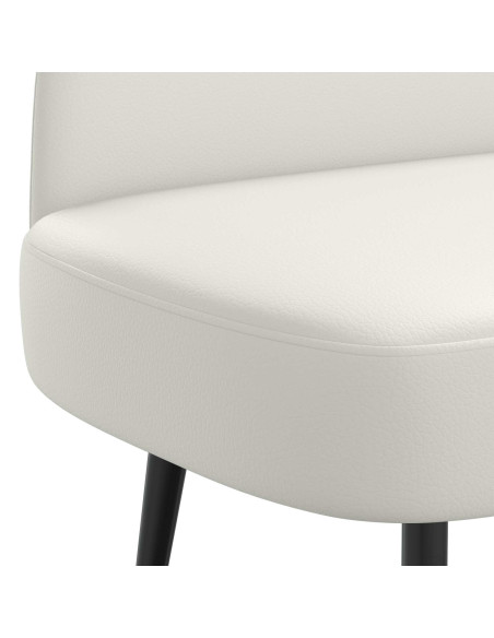 Panchina imbottita con schienale Bianco 110 x 60 x 76 cm