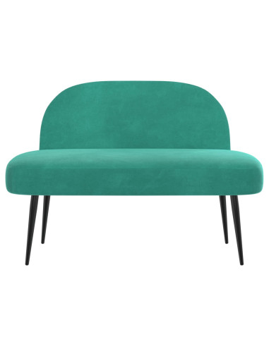 Panchina imbottita con schienale Turchese 110 x 60 x 76 cm
