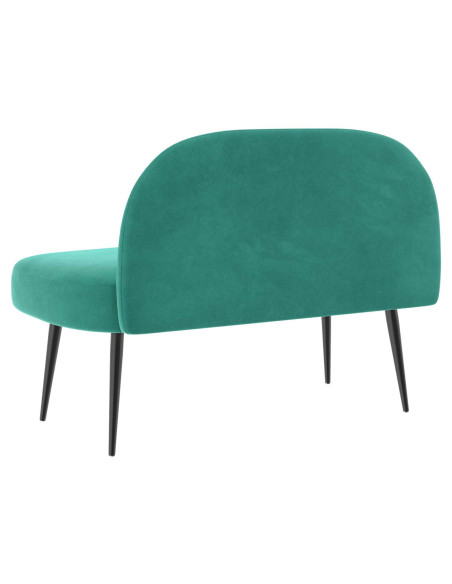 Panchina imbottita con schienale Turchese 110 x 60 x 76 cm