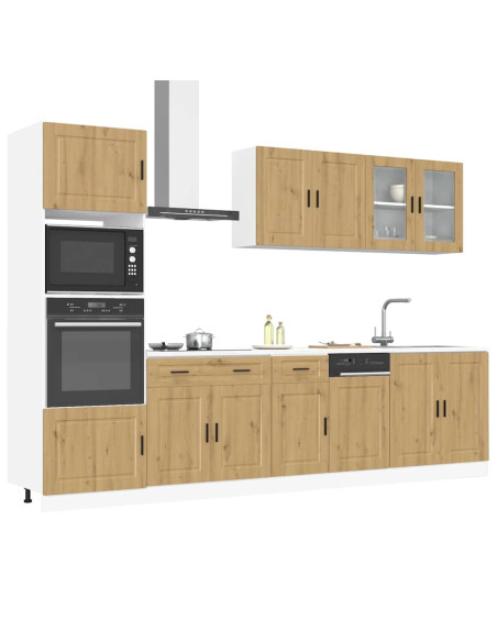 Set Mobili da Cucina 7 pz Kalmar Rovere Artigianale Truciolato