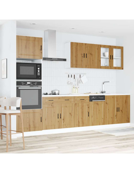 Set Mobili da Cucina 7 pz Kalmar Rovere Artigianale Truciolato
