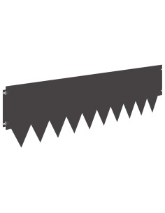 Bordura per Prato 10 pcs 103 x 30 cm metallo Nero 2