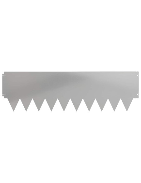Bordura per Prato 20 pcs 103 x 30 cm metallo Argento
