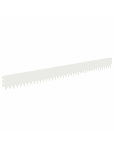 Bordura per Prato 10 pcs 103 x 10 cm Acciaio Bianco