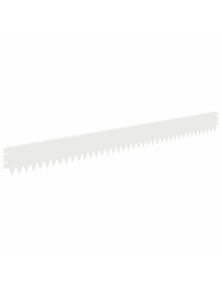 Bordura per Prato 30 pcs 103 x 10 cm Acciaio Bianco