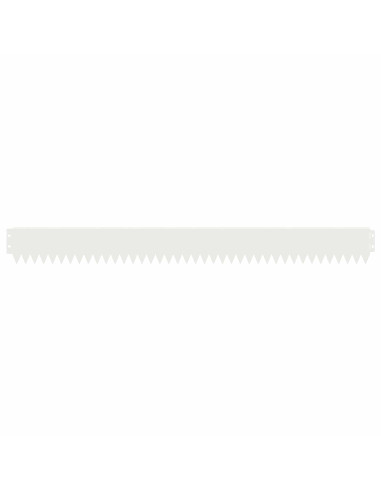 Bordura per Prato 50 pcs 103 x 10 cm Acciaio Bianco