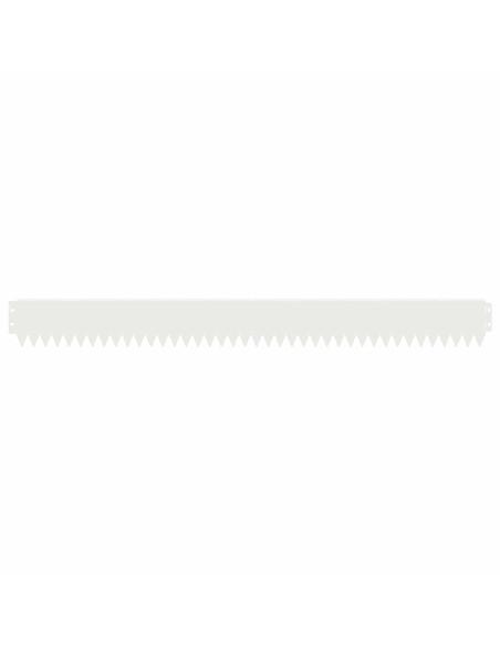 Bordura per Prato 50 pcs 103 x 10 cm Acciaio Bianco