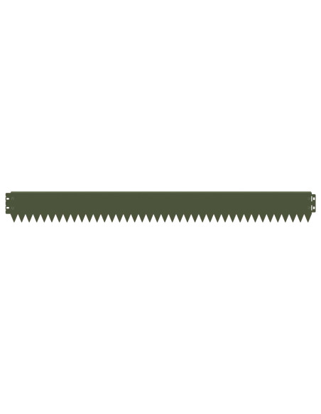 Bordura per Prato 30 pcs 103 x 10 cm Acciaio Verde Oliva