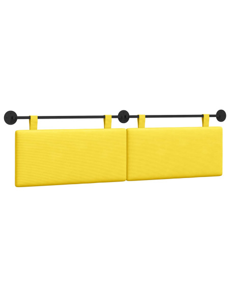 Testata appesa Giallo Chiaro 190 x 55 x 5 cm Tessuto in Cords