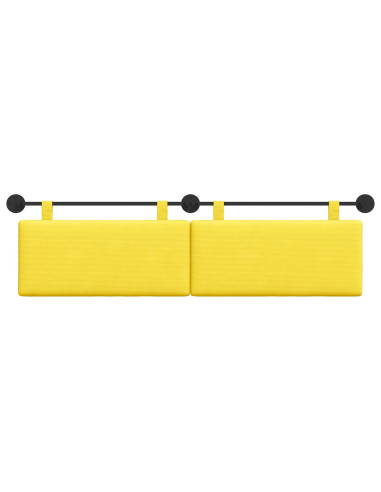 Testata appesa Giallo Chiaro 190 x 55 x 5 cm Tessuto in Cords