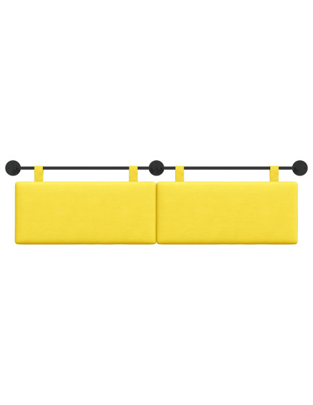 Testata appesa Giallo Chiaro 190 x 55 x 5 cm Tessuto in Cords