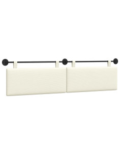 Testata appesa Crema 210 x 55 x 5 cm Tessuto in Cords 2