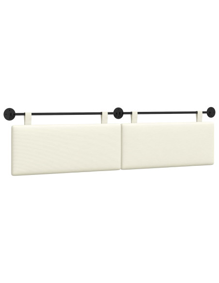 Testata appesa Crema 210 x 55 x 5 cm Tessuto in Cords
